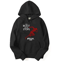 Adro Men's Cotton Hooded Hoodie (H-B-Sto-Bl_Black_S)