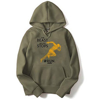 Adro Men's Cotton Hooded Hoodie (H-B-Sto-Ol_Olive_L)