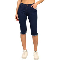 Nifty Women's Denim Stretchable Slim Fit Capris (Cpri_Pln_Bsc_34_Basic_34)