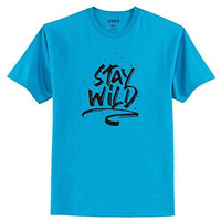 Adro Stay Wild Design Printed T-Shirt For Men (Rnr-S36-Sww-Mi_Mint_Xl)