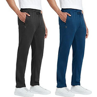 Xyxx Athleisure Men's Cotton Track Pants - Relaxed Fit, Ultra Smooth, Sweat Absorbent Code Loungewear With Zippered Pockets, Perfect Ankle Length, Drawcord Closure