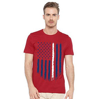 Adro Men's Regular Fit T-Shirt (Rnr-M-Usa-Rd_Red_Xl)