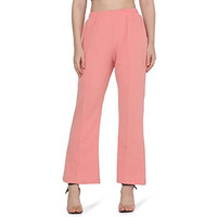 Dhruvi Trendz Womens Spandex Trousers Regular Fit Trousers (Dt-Tr-704_Pink_S)
