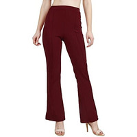 Leriya Fashion Women's Regular Trousers (Lf-Tr-705-S) Maroon