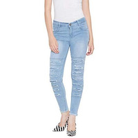 Nifty Women's Denim Stretchable Slim Fit Jeans (1246, Sky Blue, 34)