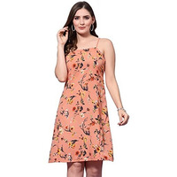 Oomph! Women's Western & Fusion Wear Dresses For Women, Orange - Md593
