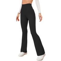 Leriya Fashion Women's Western Ribbed Stretchable Trousers For Women || Casual Wear Jogging Wear || Sweatpants || Lightweight Wear. (X-Large, Black)