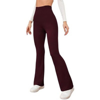 Leriya Fashion Women's Western Ribbed Stretchable Trousers For Women || Casual Wear Jogging Wear || Sweatpants || Lightweight Wear. (X-Large, Maroon)