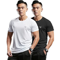 Eyebogler Mens Round Neck Half Sleeve Solid Dry Fit Tshirt Pack Of 2