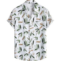 Dhruvi Trendz Mens Rayon Men's Casual Shirt Regular Fit Western (Dt-Ms-6064_Whitegreen_2Xl)