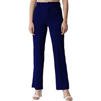 Kotty Women Solid Polyester Blend Dark Sapphire Blue Trouser (Dark Sapphire Blue,30)