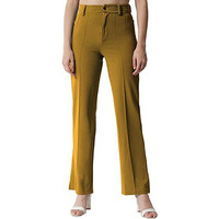 Kotty Women Solid Polyester Blend Dijon Brown Trouser (Dijon Brown,34)