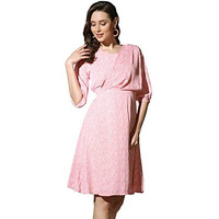 Leriya Fashion One Piece Dress For Women| Midi Dress For Women| Birthday Dress For Women (Small, Peach)