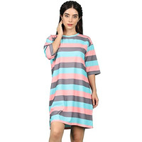 Leriya Fashion Western Dresses For Women | Short A-Line Dress For Girls (Small, Turquoise)