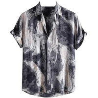 Dhruvi Trendz Mens Rayon Men's Casual Shirt Regular Fit Western (Dt-Ms-6059_Grey_S)