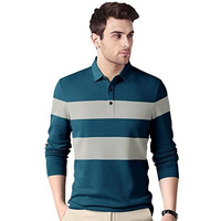 Eyebogler Polo Neck Full Sleeve Printed Casual Men Tshirt