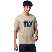 Adro Fly Mens Printed T-Shirts (Rn23-M-Fly-Be_Beige_L)