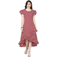 Oomph! Women's Crepe Wrap Maxi Dress - Crimson Red