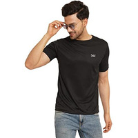 Lookmark Men's Stylish Polyester T-Shirt(Mt16-Black-Xl)