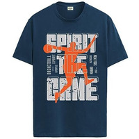 Adro Sports Design Printed T-Shirt For Men - 100% Cotton, Regular Fit, Soft Breathable Fabric. (Rn23-M-Spr-Sb_Teal_2Xl)