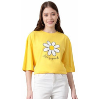 Kotty Women's Cotton Blend Printed Oversized T-Shirts