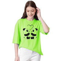 Kotty Women's Cotton Blend Printed Oversized T-Shirts