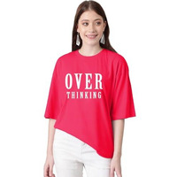 Kotty Women's Cotton Blend Printed Oversized T-Shirts