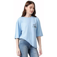 Kotty Women's Cotton Blend Printed Oversized T-Shirts