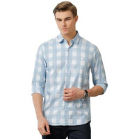 Adro Elegant Essentials Giza Cotton Men's Casual Shirts (Shi-Ch-Sk_Skyblue_2Xl)