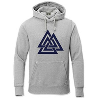 Adro Men's Cotton Neck Hooded Sweatshirt (H21-M-Tkt-Gr_Grey_Xl)