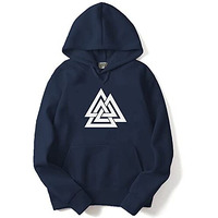 Adro Men's Cotton Neck Hooded Sweatshirt (H21-M-Tkt-Nb_Navy_Xl)