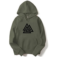 Adro Men's Cotton Neck Hooded Sweatshirt (H21-M-Tkt-Ol_Olive_Xl)