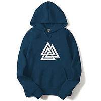 Adro Men's Cotton Neck Hooded Sweatshirt (H21-M-Tkt-Sb_Teal_S)