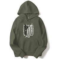 Adro Men's Cotton Neck Hooded Sweatshirt (H22-M-Winn-Ol_Olive_L)