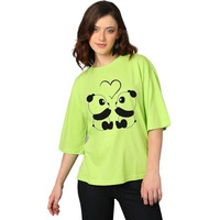 Kotty Women's Cotton Blend Printed Oversized T-Shirts