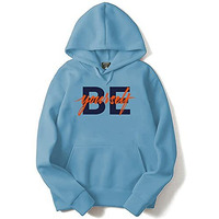 Adro Men's Cotton Neck Hooded Sweatshirt (H20-M-Byo-Sk_Skyblue_S)