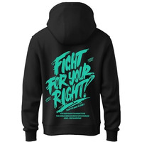 Adro Mens Fight For Your Right Backside Printed Hoodies In Premium Cotton Fleece 340 Gsm (H23-M-Fgt-Bl-L_Black)