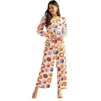 Dhruvi Trendz Womens Rayon Co-Ord Set Regular Fit Co-Ord Set (Dt-W1803&Tr859_White_M)