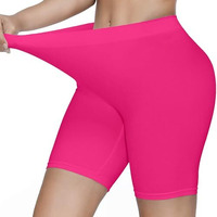 Kyda Women's Anti Bacterial Cycling Shorts, Under Skirt Biker Shorts, High Waist Stretchable Yoga Shorts & Gym Workout Skin Fit Shorties(Darkpink_Xl)
