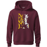 Adro Mens Hoodies With Naruto Uzumaki Anime Printed, 100% Cotton 340Gsm Warm & Soft Fabric. (H23-M-Nrr-Mr_Maroon_2Xl)