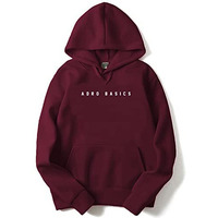Adro Men's Cotton Neck Hooded Sweatshirt (H22-M-Ar2-Mr_Maroon_L)