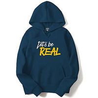 Adro Men's Cotton Neck Hooded Sweatshirt (H21-M-Rea-Sb_Teal_M)
