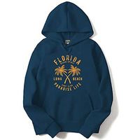 Adro Men's Cotton Neck Hooded Sweatshirt (H21-M-Fll-Sb_Teal_Xl)