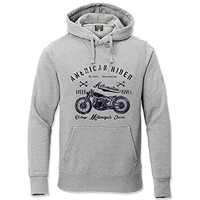 Adro Men's Fleece Hooded Hoodie (H-M-Ame-Gr_Grey_M)