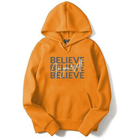 Adro Believe In Your Self Printed Hoodie/Sweatshirt For Men (H22-M-Inv-Mu_Mustard_M)