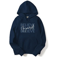 Adro Believe In Your Self Printed Hoodie/Sweatshirt For Men (H22-M-Inv-Nb_Navy_S)
