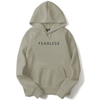 Adro Men's Cotton Neck Hooded Sweatshirt (H22-M-Frl-Ch_Beige_L)