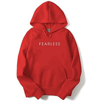 Adro Fearless Printed Hoodie/Sweatshirt For Men (H22-M-Frl-Rd_Red_L)