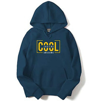 Adro Men's Cotton Neck Hooded Sweatshirt (H21-M-Jba-Sb_Teal_2Xl)