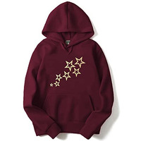 Adro Men's Cotton Neck Hooded Sweatshirt (H20-Gl-Sta-Mr_Maroon_L)